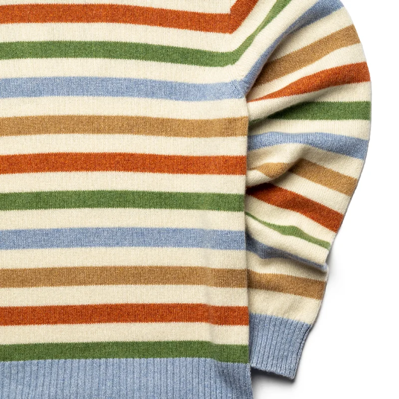 Harden Striped Sweater - Blue/Camel/Green/Orange