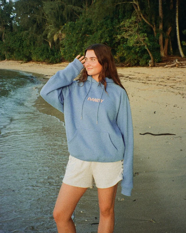 ""Let's Watch the Sunset"" Oversized Lux Hoodie in Blue