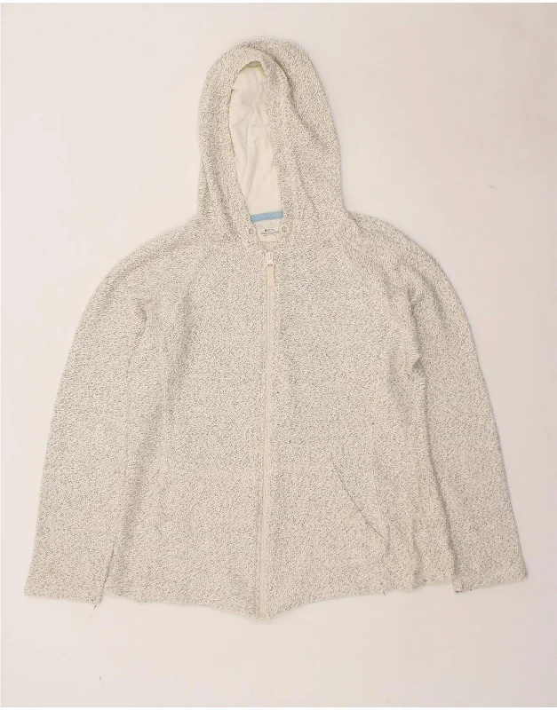 MOUNTAIN WAREHOUSE Womens Zip Hoodie Sweater UK 12 Medium Grey Flecked