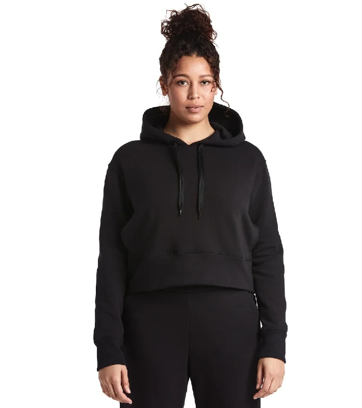 Public Rec Luxe Fleece Cropped Hoodie Black