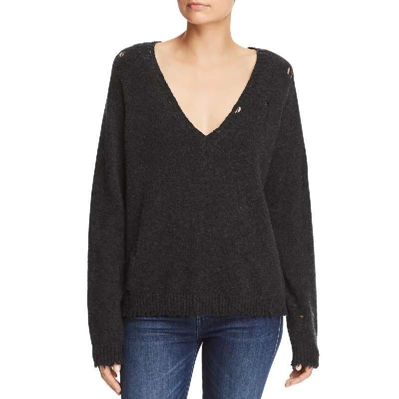 Rails Womens Tristan Wool Blend V Neck Pullover Sweater