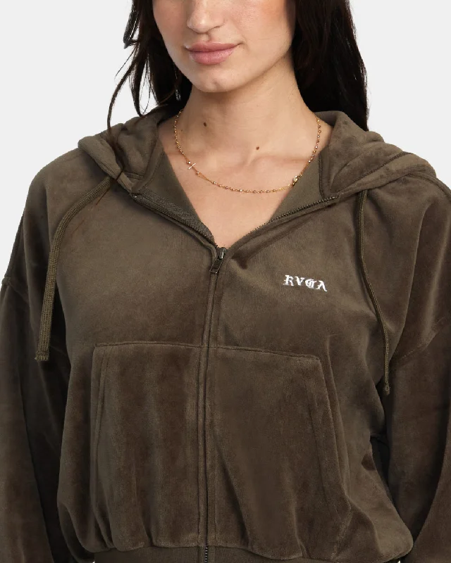 Ring Zip-Up Hoodie - Major Brown