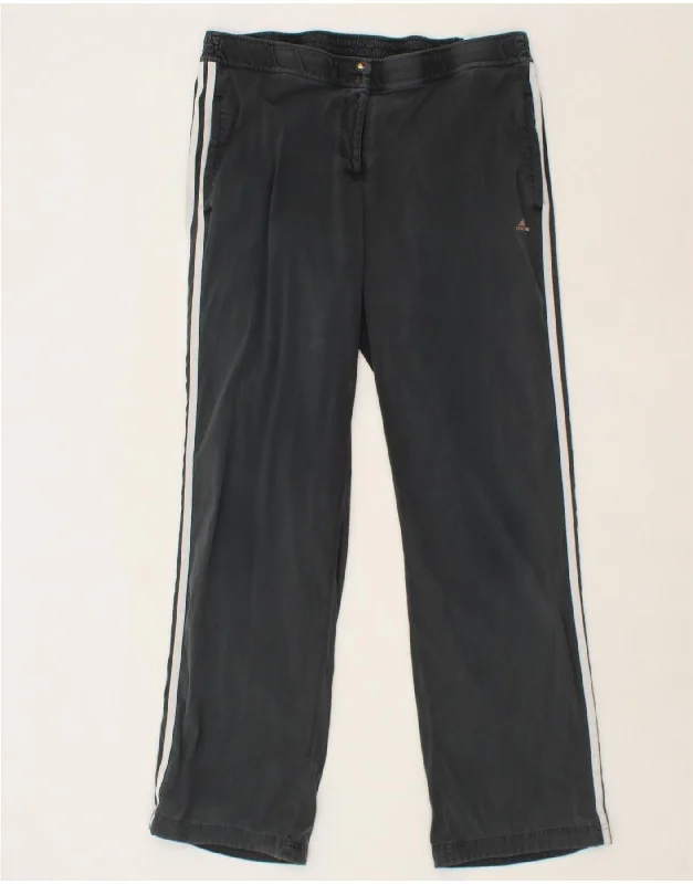 ADIDAS Womens Tracksuit Trousers UK 16 Large Grey Polyester