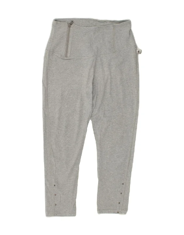 CHAMPION Womens Capri Tracksuit Trousers UK 12 Medium Grey