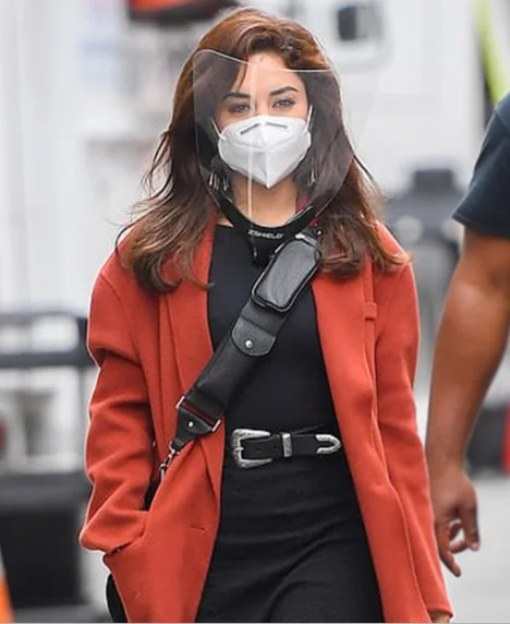 Karessa Tick, Tick…boom! Vanessa Hudgens Maroon Coat