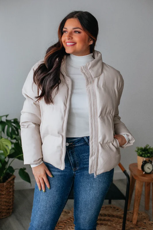 Kira Puffer Jacket - Ecru