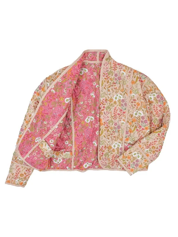 MARKET: Pink Floral Reversible Jacket by Simply Southern (Ships Late September)