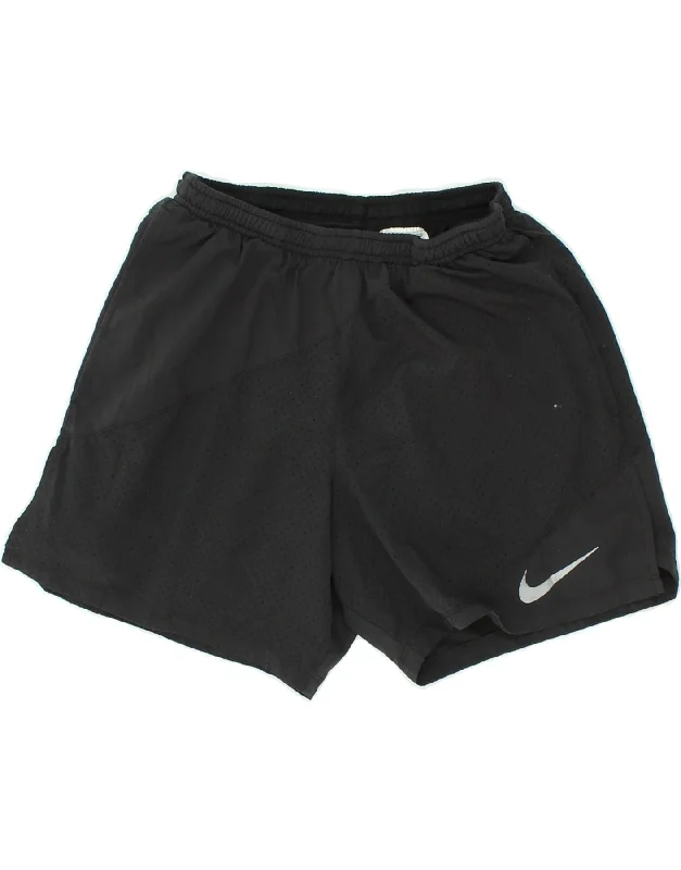 NIKE Womens Dri Fit Sport Shorts UK 10 Small Black Polyester