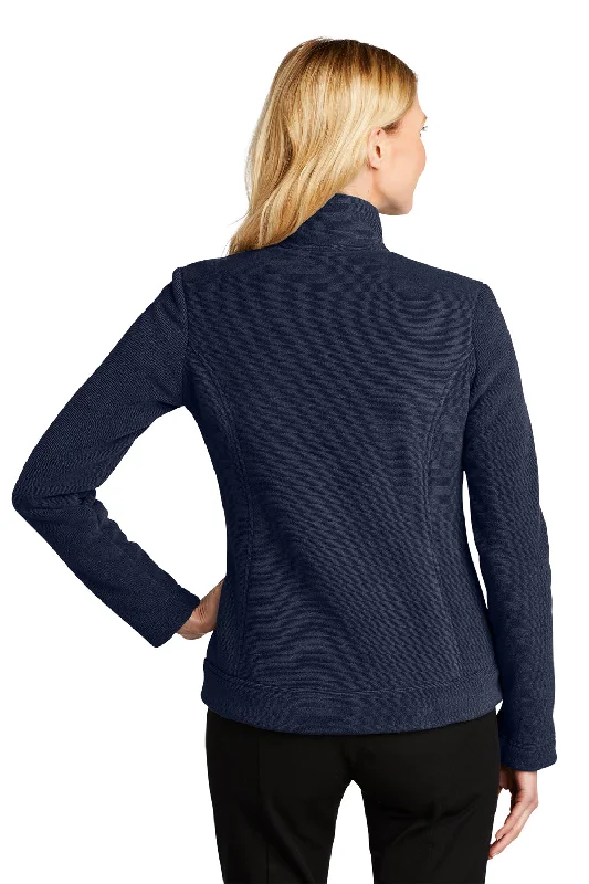 Port Authority Womens Ultra Warm Brushed Fleece Full Zip Jacket - Insignia Blue/River Navy Blue