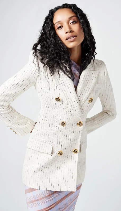 Ski Slope Blazer - Faded Chalk Stripe