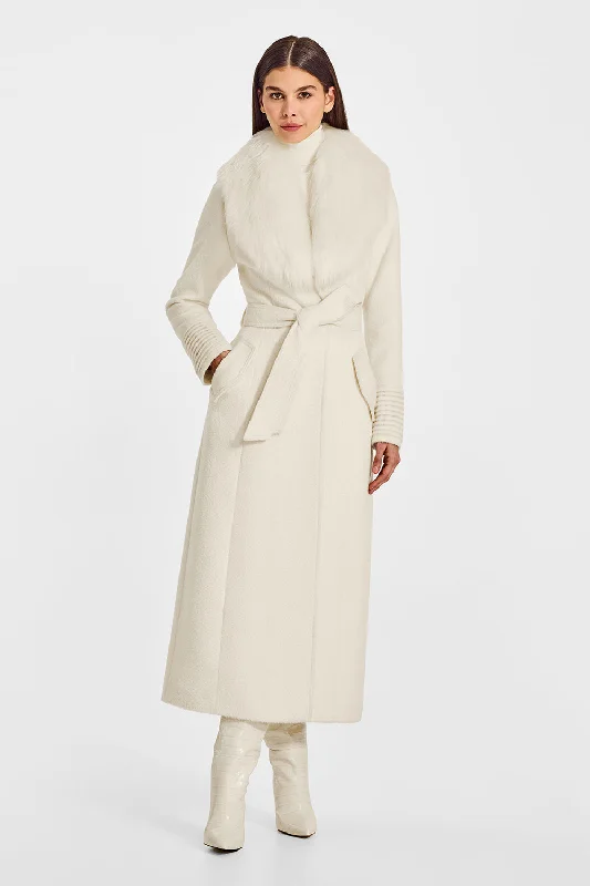 Suri Alpaca Maxi Coat with Alpaca Shearling Collar