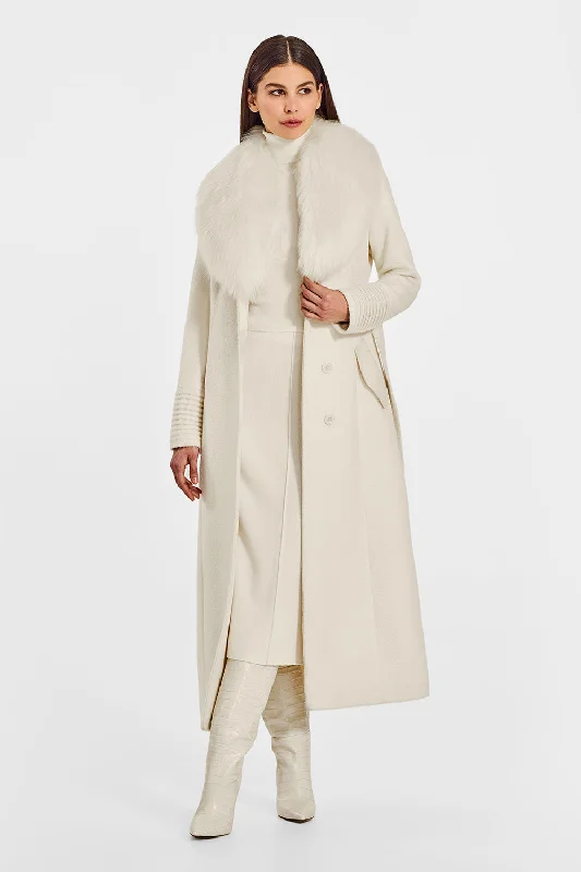 Suri Alpaca Maxi Coat with Alpaca Shearling Collar