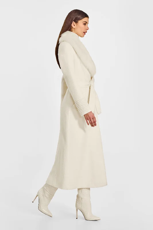 Suri Alpaca Maxi Coat with Alpaca Shearling Collar