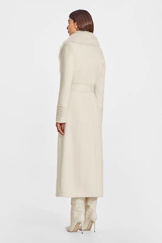 Suri Alpaca Maxi Coat with Alpaca Shearling Collar