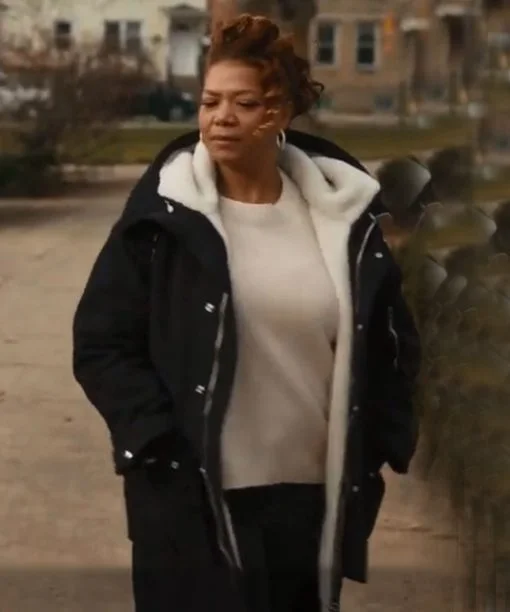 The Equalizer Ep04 Queen Latifah Black Shearling Coat