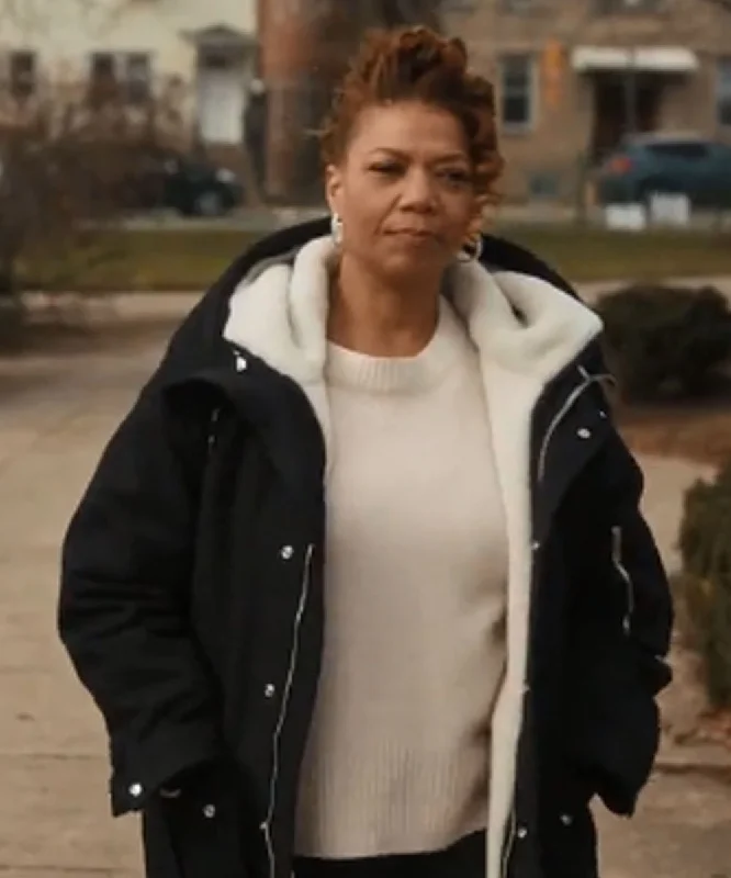 The Equalizer Ep04 Queen Latifah Black Shearling Coat