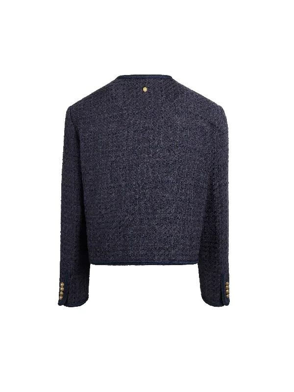 Esme Boucle Jacket - Navy