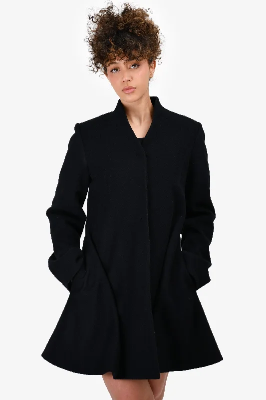 The Row Black Wool Coat Size M