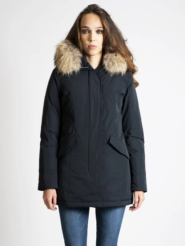 Giaccone Luxury Parka in Shape Memory Blu