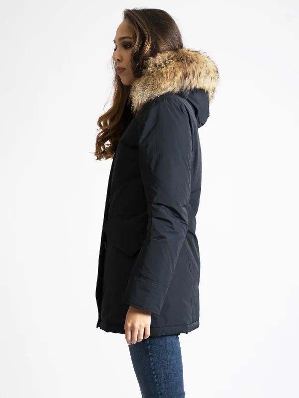 Giaccone Luxury Parka in Shape Memory Blu