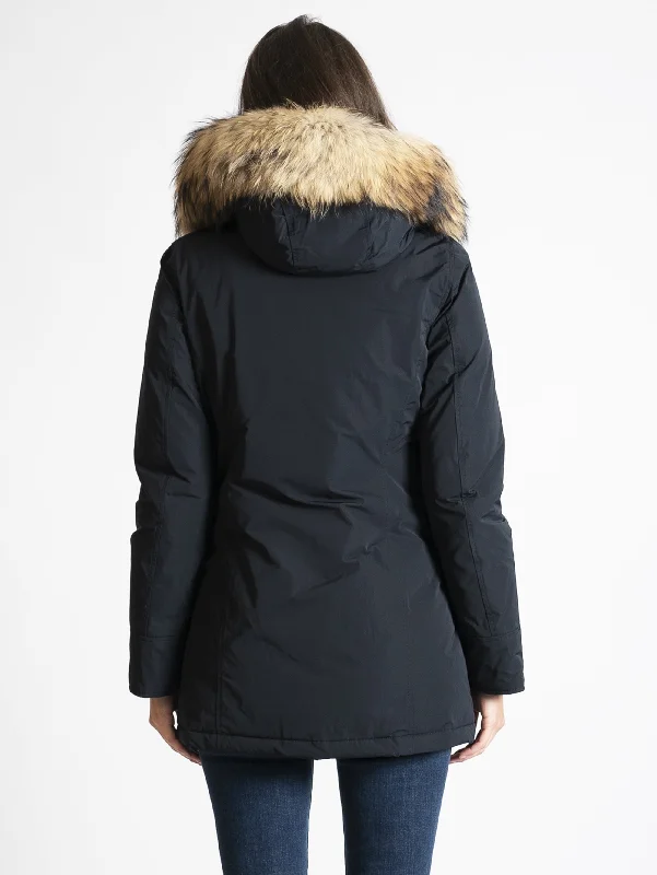 Giaccone Luxury Parka in Shape Memory Blu