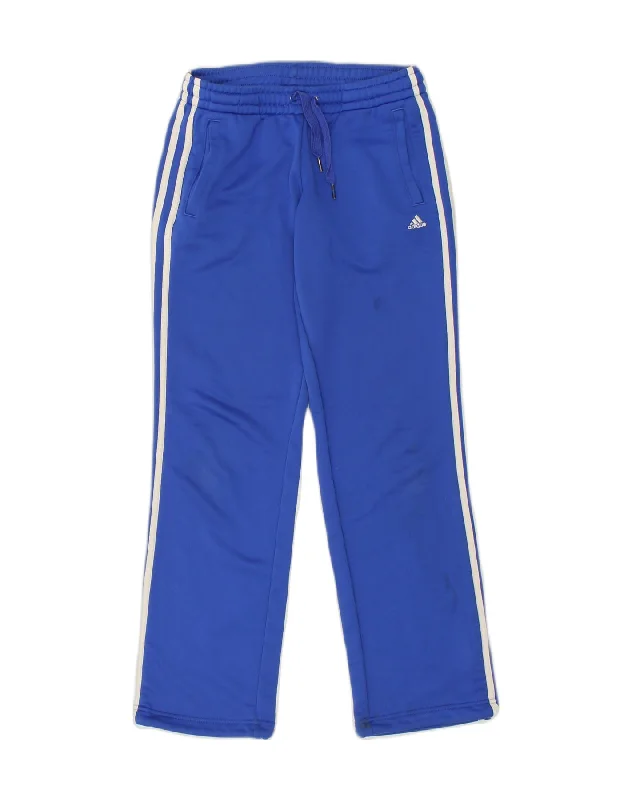 ADIDAS Womens Climalite Tracksuit Trousers UK 4-6 XS Blue Polyester