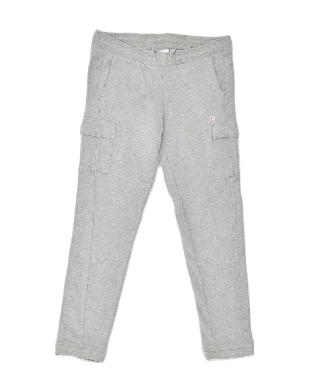 CHAMPION Womens Cargo Tracksuit Trousers UK 10 Small Grey Cotton