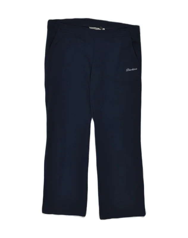 DIADORA Womens Tracksuit Trousers UK 10 Small Navy Blue Polyester