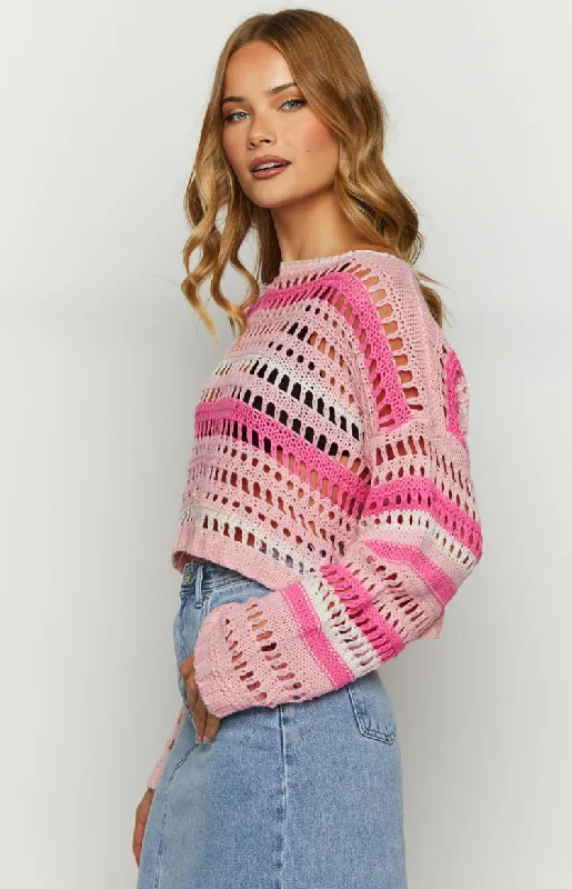 Emaline Long Weekend Multi Pink Jumper