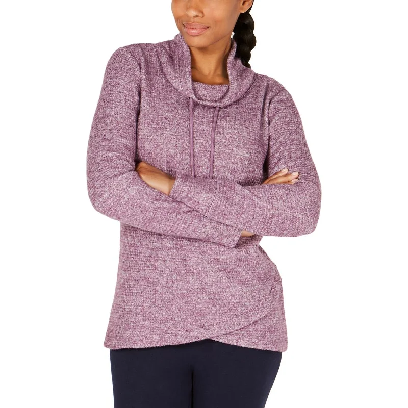 Ideology Womens Cowl Neck Fitness Sweatshirt