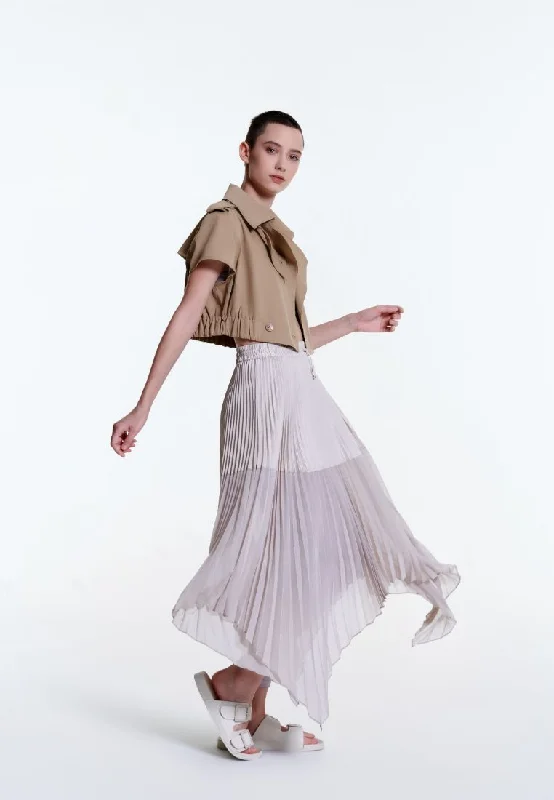 Poised Pleated Panelled Skirt