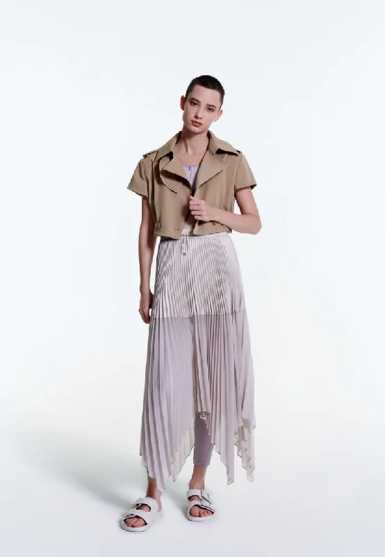 Poised Pleated Panelled Skirt