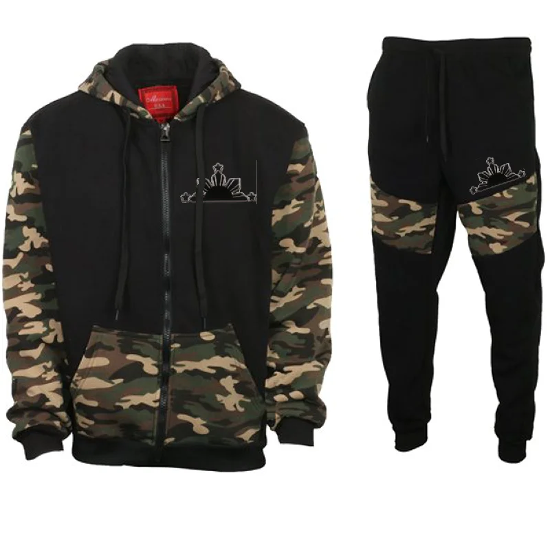 3 Stars and Sun Camo Hoodie Pants Combo Limited