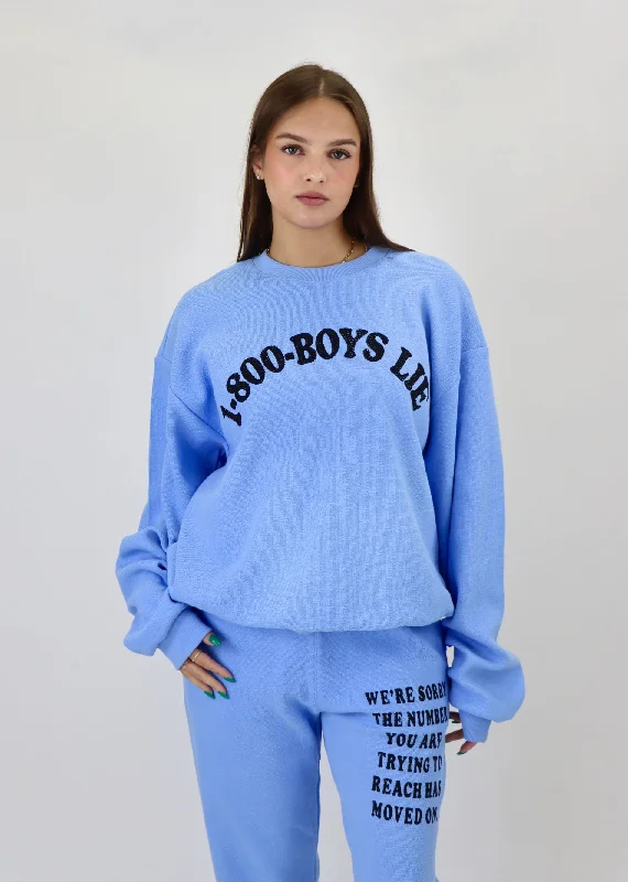 Boys Lie 1-800 Revamped Kara Crewneck ★ Blue