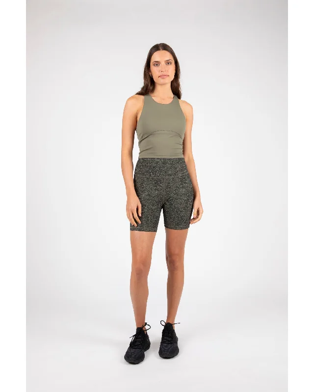 Marlow Pace Vapour Short - Olive Textured Print