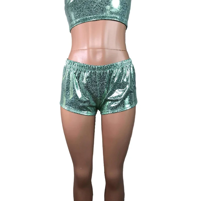 SALE - SMALL ONLY - Rave Shorts - Mint Green Mystique