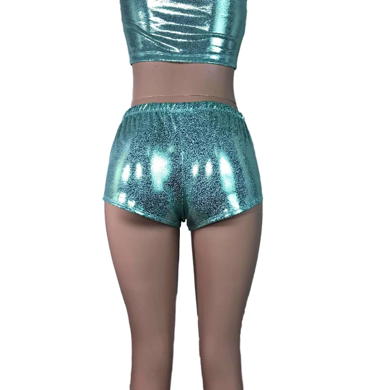 SALE - SMALL ONLY - Rave Shorts - Mint Green Mystique