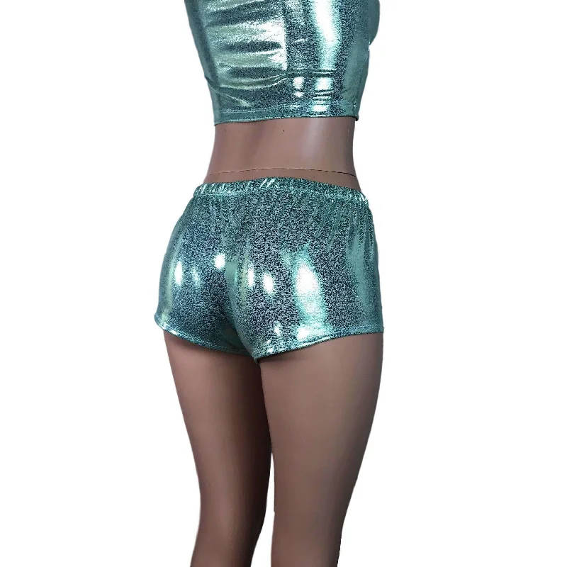 SALE - SMALL ONLY - Rave Shorts - Mint Green Mystique