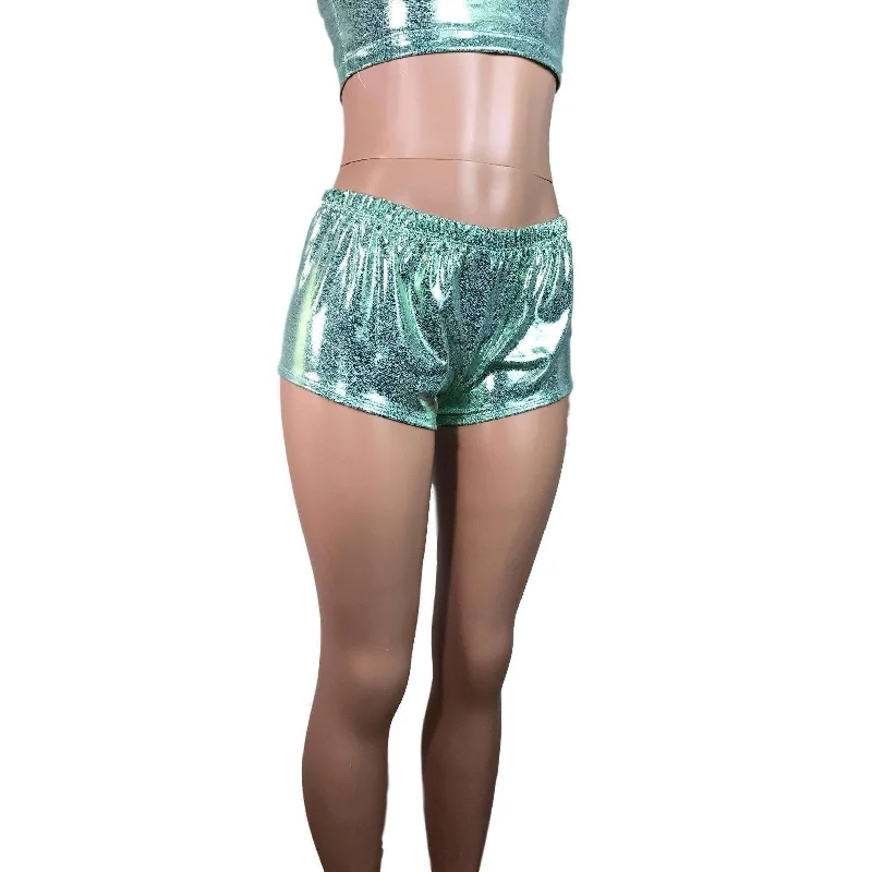 SALE - SMALL ONLY - Rave Shorts - Mint Green Mystique