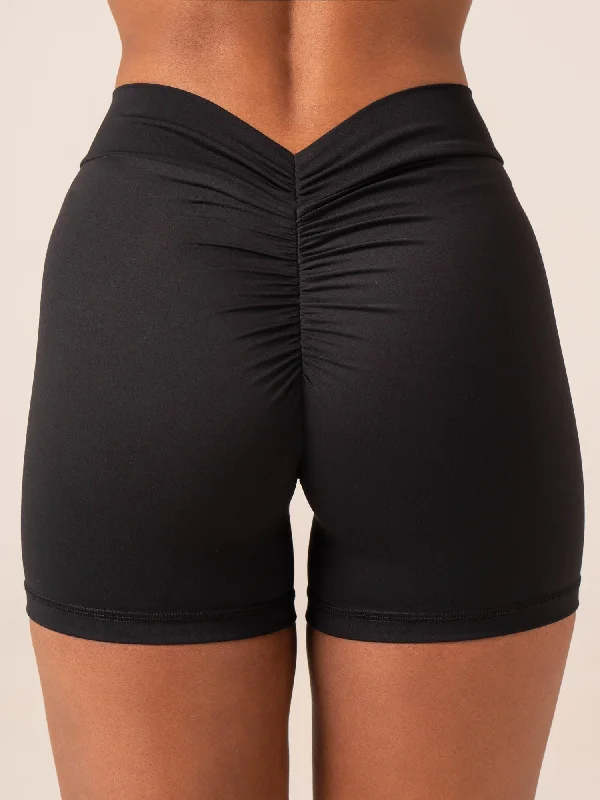 NKD V Scrunch Shorts - Black