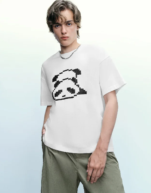 Panda Printed Crew Neck T-Shirt