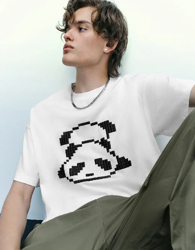 Panda Printed Crew Neck T-Shirt