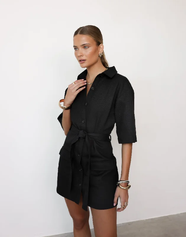 Roxy Mini Dress (Black)