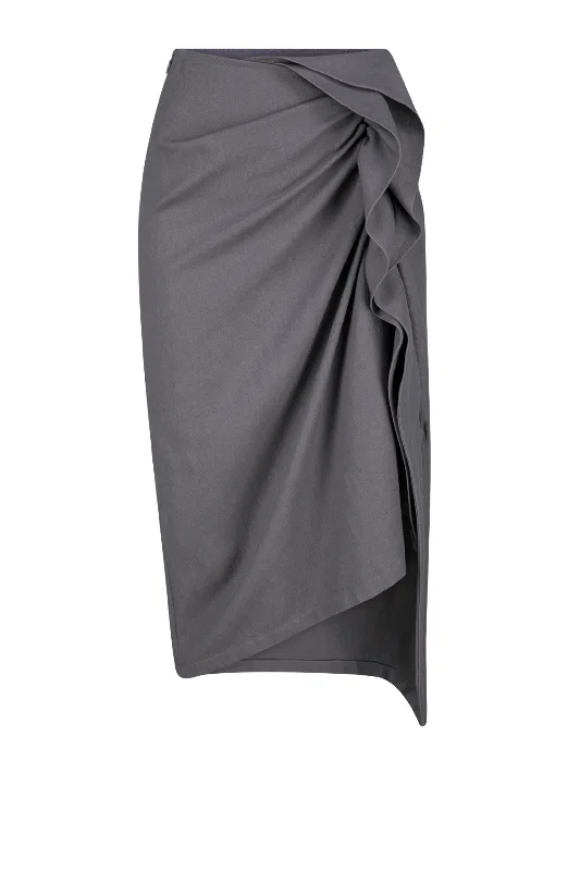 Sinas Taupe Drape Skirt