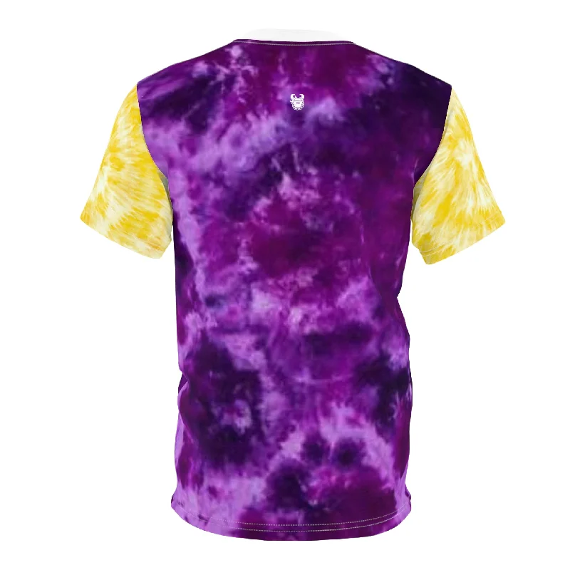 Unisex Cut & Sew Tee - Purple/Gold Tie-Dye - Vikes