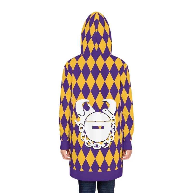 Hoodie Dress - Purple/Gold Diamonds - Game Day Helmet