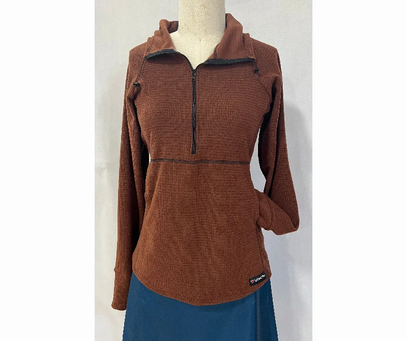 Half Zip / Brown / X-Small