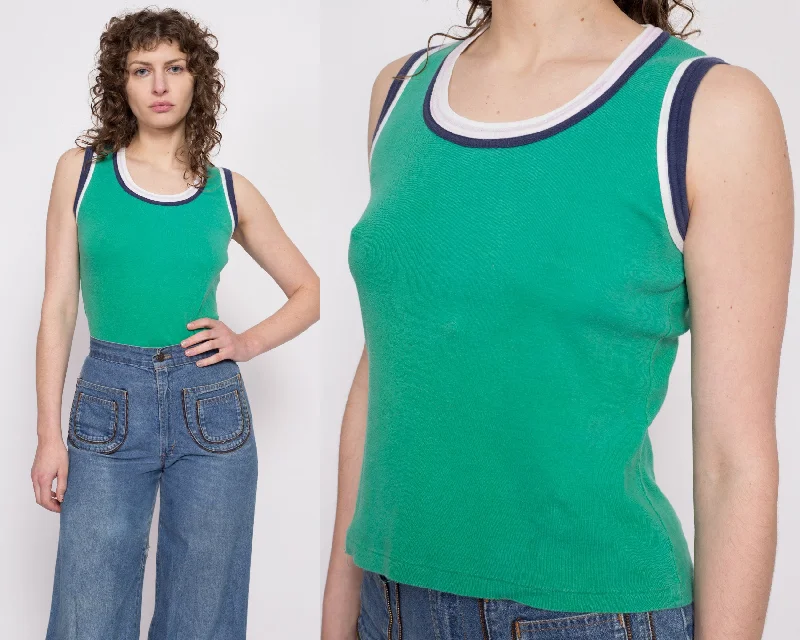 70s Green Ringer Tank - Medium