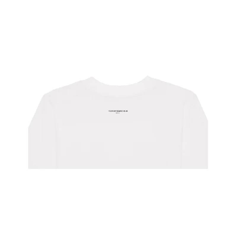 Superconscious Oversized High Collar Boxy T-Shirt - White