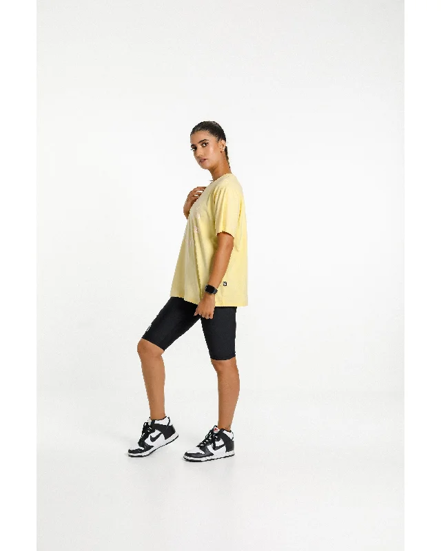 Rose Road Topher Tee - Buttercup with Circular Print